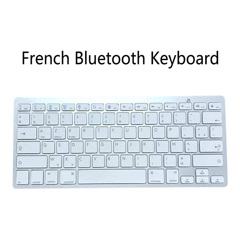 French Многоязычная Bluetooth беспроводная клавиатура для дома и офиса универсальная Мини тонкая клавиатура для ноутбука Bluetooth - Цвет: French