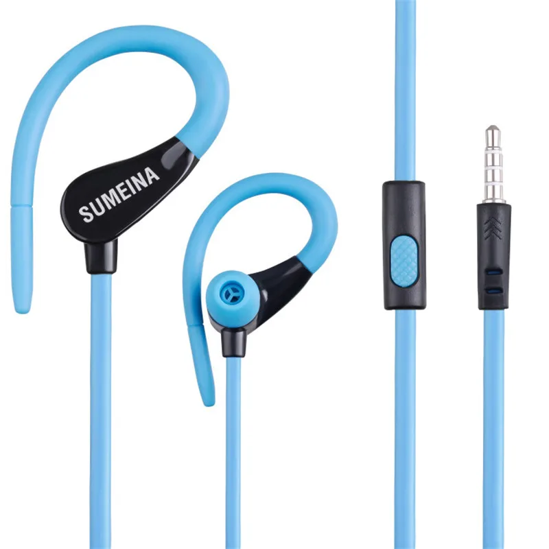 Blue SMN-11 наушники, 3,5 мм, стерео наушники с заушником, бас-звук, гарнитура для бега, спорта, Xiaomi, samsung, iPhone, компьютер, Fone de ouvido - Цвет: Blue