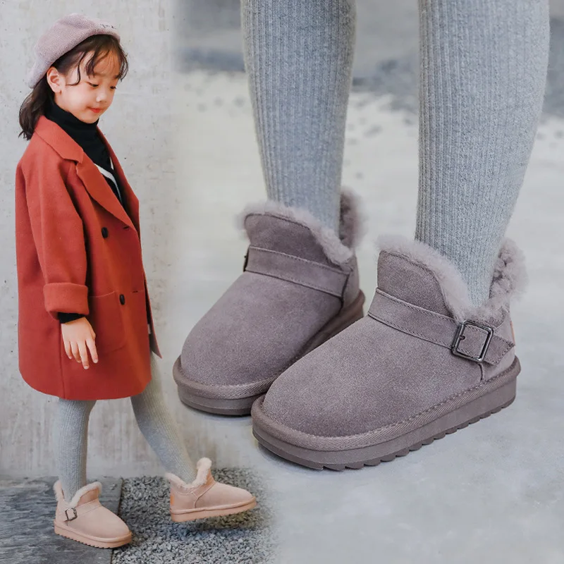 

1 Pair Children Snow Boots Warm Shoes Anti-slip Casual Breathable for Winter Outdoor YJS99