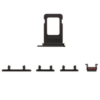 

Side Button Set For iPhone 11 (Mute/Power/Volume Buttons+SIM Card Tray) Black White Color