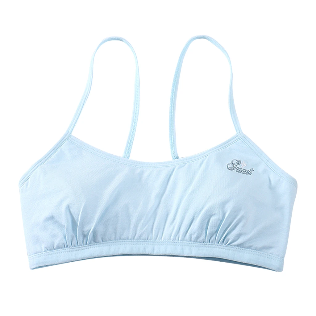 Young Girls Teen Girls Breathable Bra Wireless Stretchy Yoga Bras Training Bra for Activity Gym