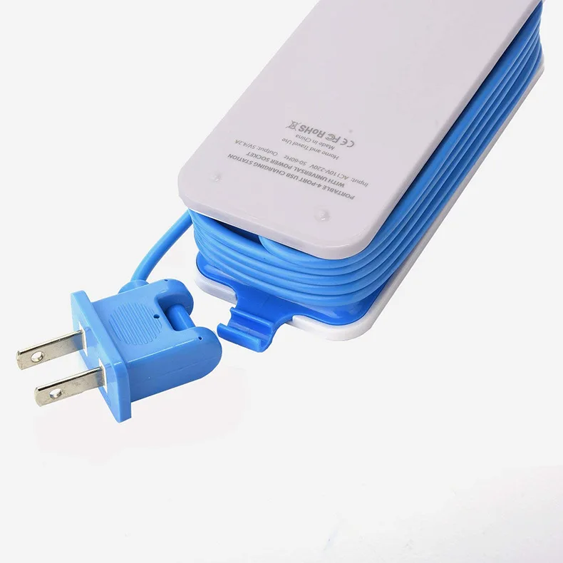 Перекрестная граница для коммутационная панель американского стандарта с usb-портом и зарядкой 5V2A быстро-синий