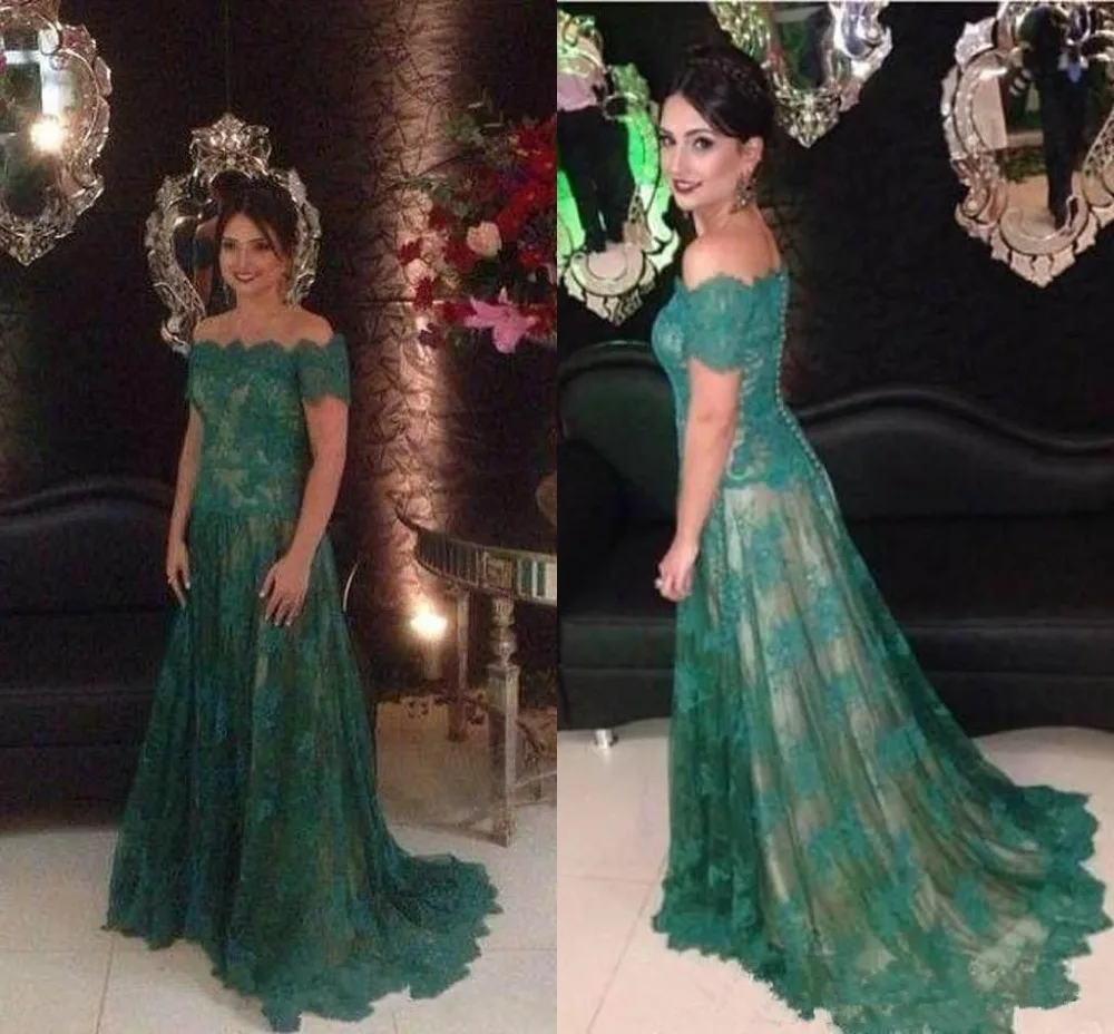 

2019 Vintage Mother of the Bride Dresses Short Sleeves Formal Evening Gowns Buttons Back Long Prom Dress