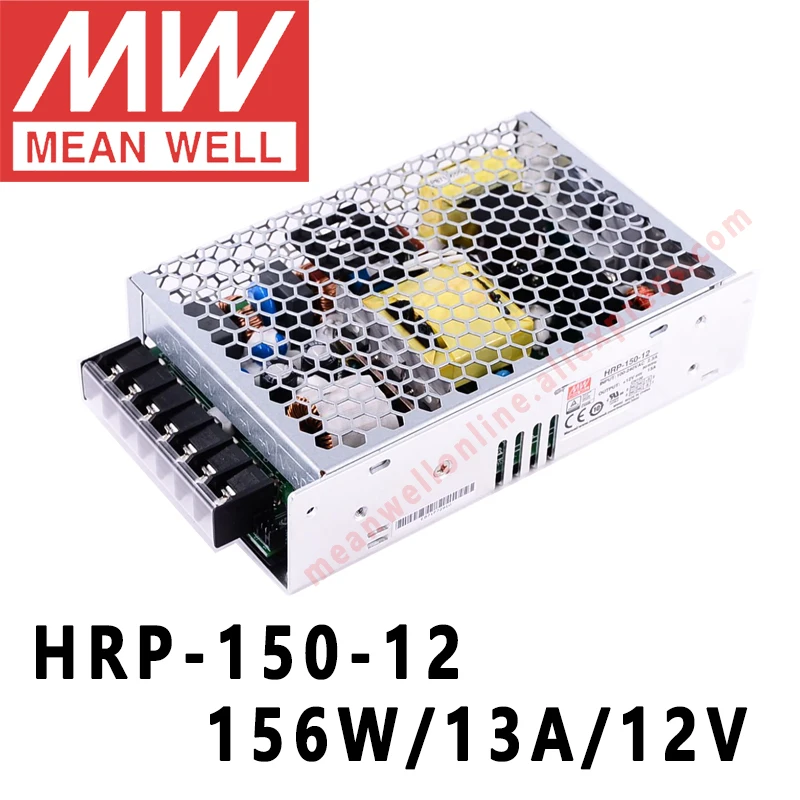 Блок питания Mean Well HRP-150-12 с одним выходом постоянного тока 12 В/13 а/156 Вт питанием PFC