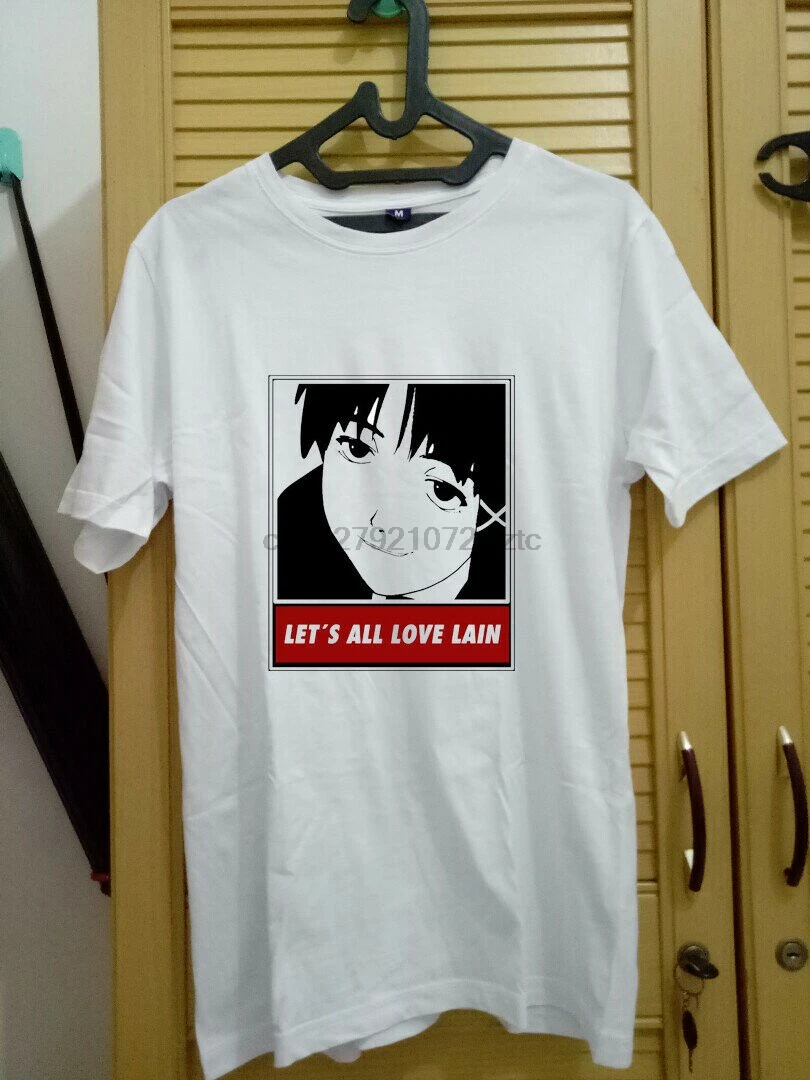 Vintage Serial Experiments Lain LET&rsquo;S ALL LOVE LAIN T Shirt 1999 Anime