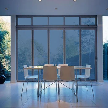 

HOHOFILM Static blue&Silver Mirrored Window Film Reflective WINDOW Sticker Static No glue Film Removable