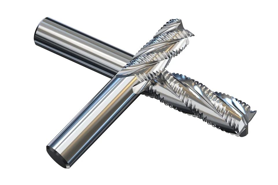 HuHao 4-Nuten-Vollschleif-Wellenkantenschaftfräser, Aluminium-Schnellarbeitsstahl, offener grober Fräser zum Schruppen von Stahl-CNC-Werkzeugen – Detail 9