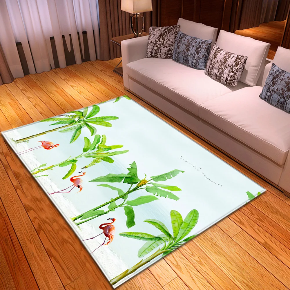 3D коврик с Фламинго мультфильм детская площадка коврик для гостиной розовый зеленый спальня детская комната мягкий коврик диван tapete