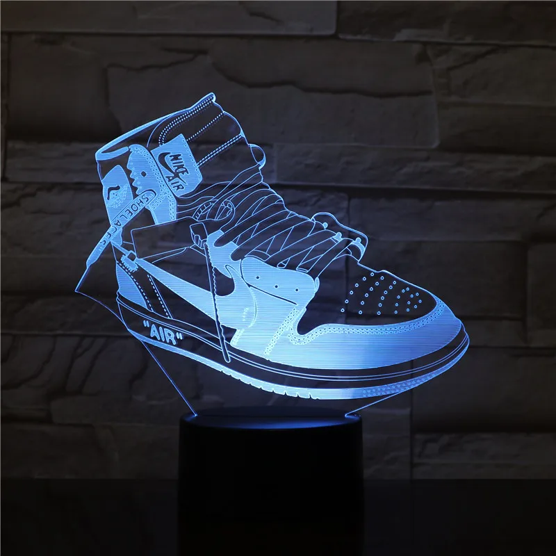 3D-2208 Кроссовки Обувь 3D свет ночник USB/батарея управляется Led ночник лампа визуальный световой эффект подарок для подростка Прямая - Испускаемый цвет: 3D-2208
