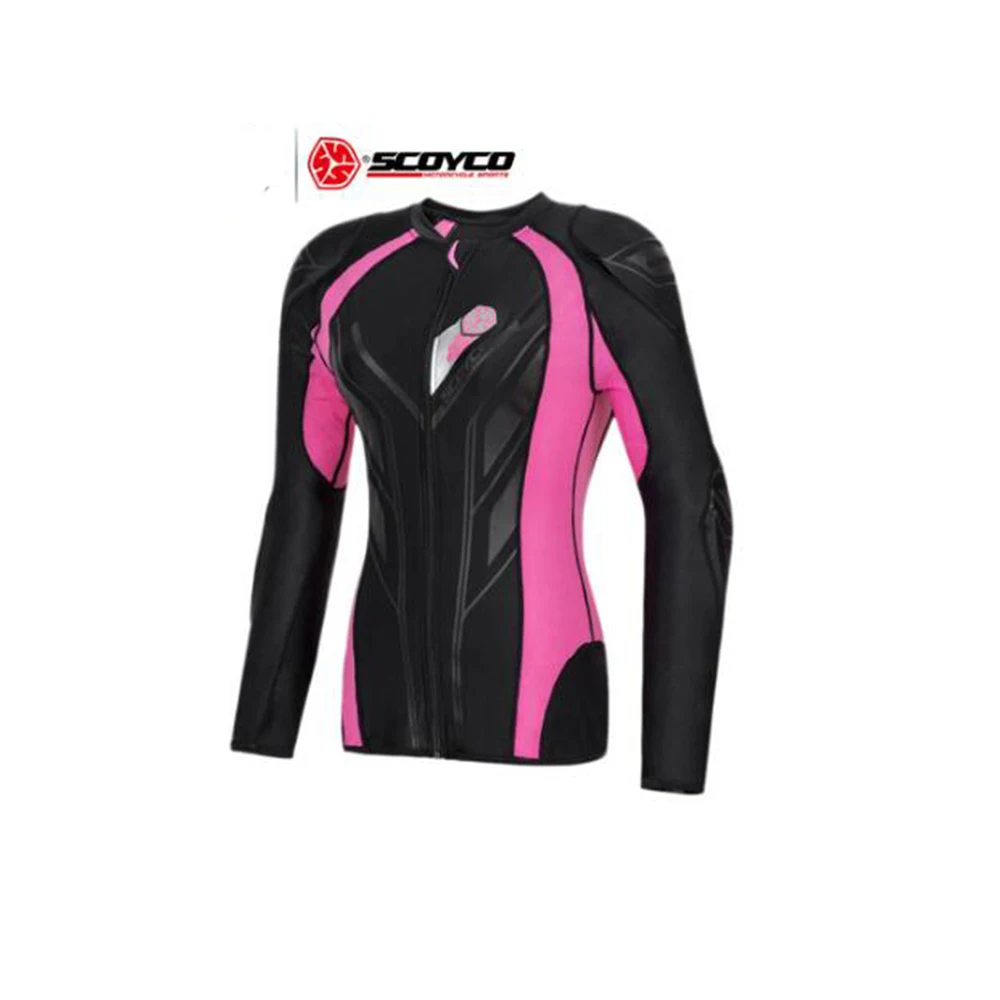 SCOYCO Мужская и женская мотоциклетная куртка Jaque Motoqueiro защита для мотокросса гоночный доспех бронежилет для мотоцикла - Цвет: Women Pink