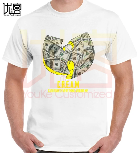 The Wu Tang Clan Cream Dollar Bill T Shirt Men S Women S 100 Cotton Short Sleeves Tops Tee Printed Crewneck Casual T Shirt T Shirts Aliexpress wu tang clan cream dollar bill t shirt