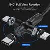 TOPK Magnetic USB Cable 540 Degree Rotate Micro USB Fast charging Type C Magnetic Cable For iPhone 8 11 Pro XS Max Xiaomi Cables ► Photo 2/6