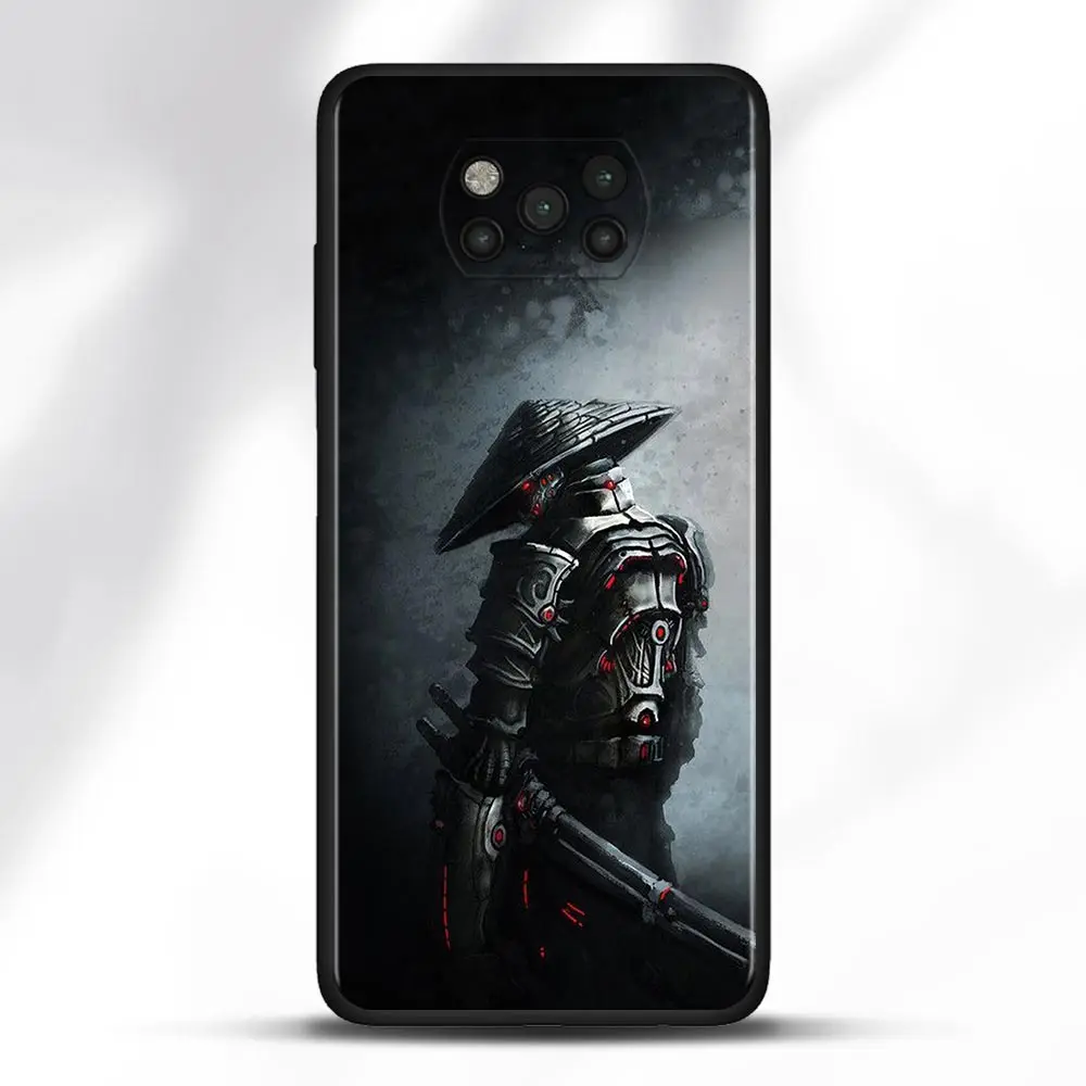 Japanese Samurai Art For Xiaomi Poco X3 X4 NFC GT M3 M4 Pro F1 MI 11 Lite 11T 10T 9T 12 12X Note 10 Lite 5G Cover Phone Case