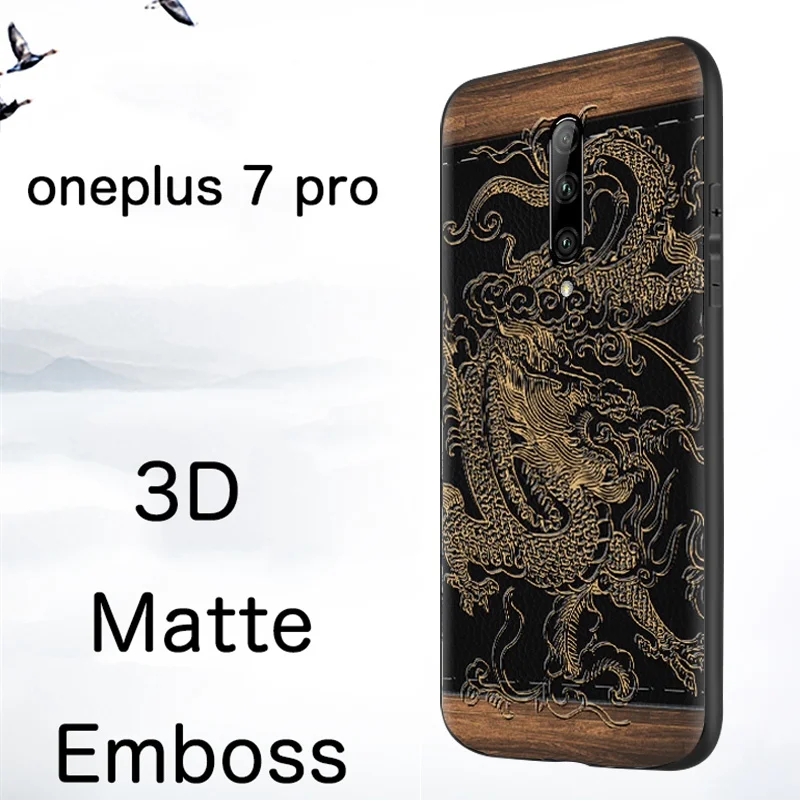 

OnePlus7Pro Case Chinese dragon lion Wolf world Anti-explode Emboss Thin Back Cover Shock-Proof case For OnePlus 7 Pro 1+7pro