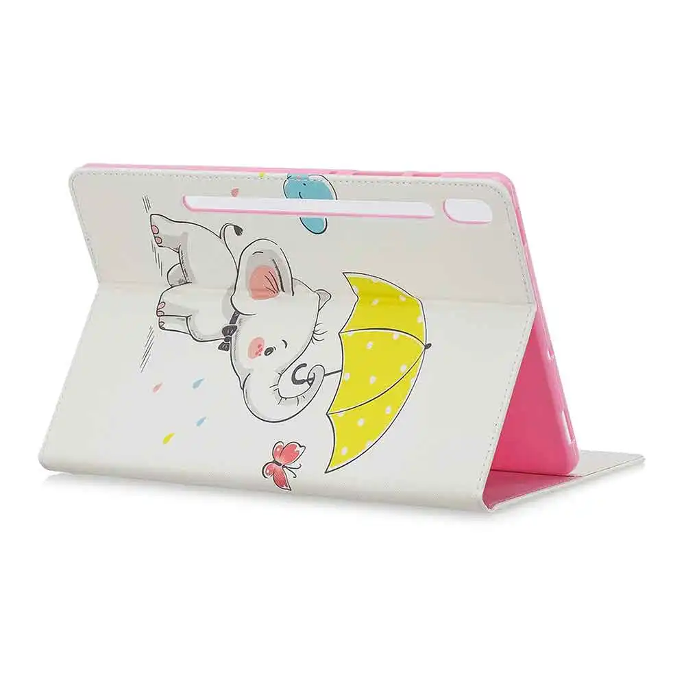 Чехол-книжка из искусственной кожи с принтом для Samsung Galaxy Tab S6 10,5 дюймов SM-T860 SM-T865 чехол с функцией автоматического сна смарт-чехол