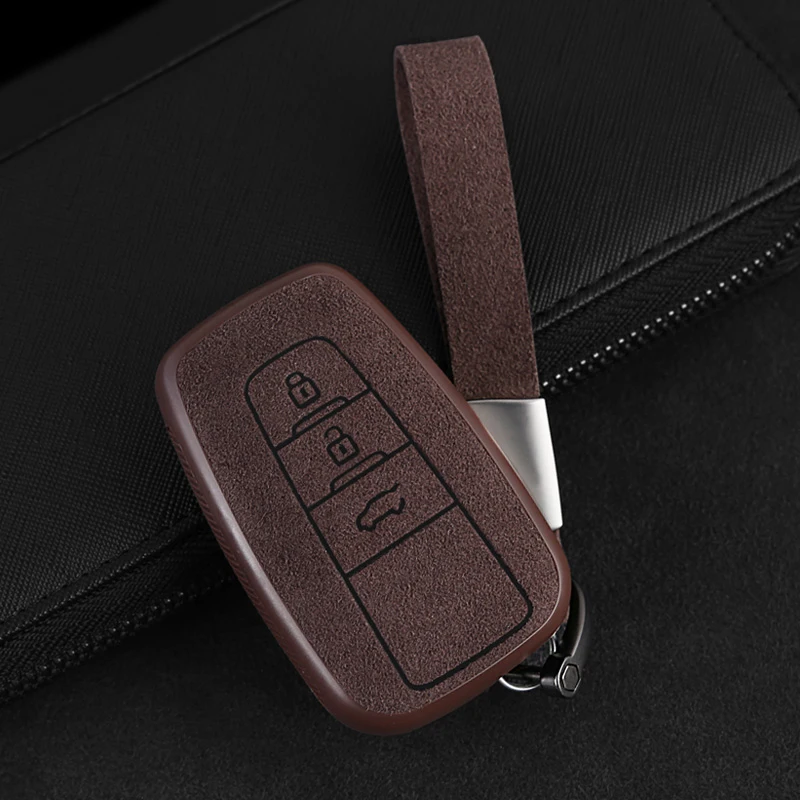 

2019 New Plastic+Leather Car Key Case Cover Shell For Toyota CHR C-HR Prado Prius Camry Corolla RAV4 2017 2018 2019 Accessories