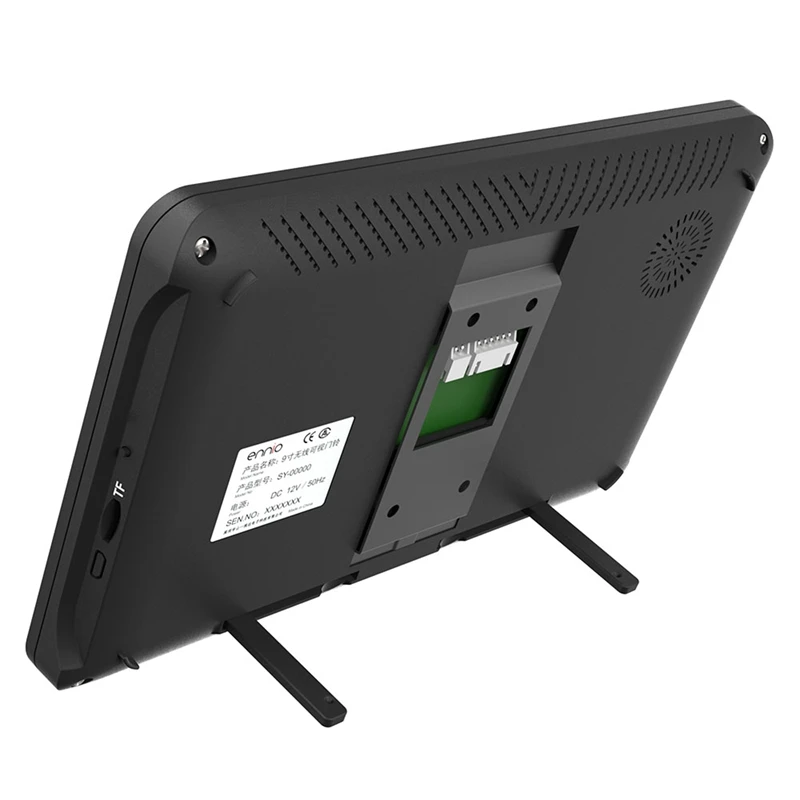 FFYY-Mountainone 9 дюймов проводной Wifi отпечатков пальцев микросхемой чипом микропроцессорные карты Водонепроницаемый видео-дверной звонок с инфракрасный видео домофон Системы черный+ СИЛЬ