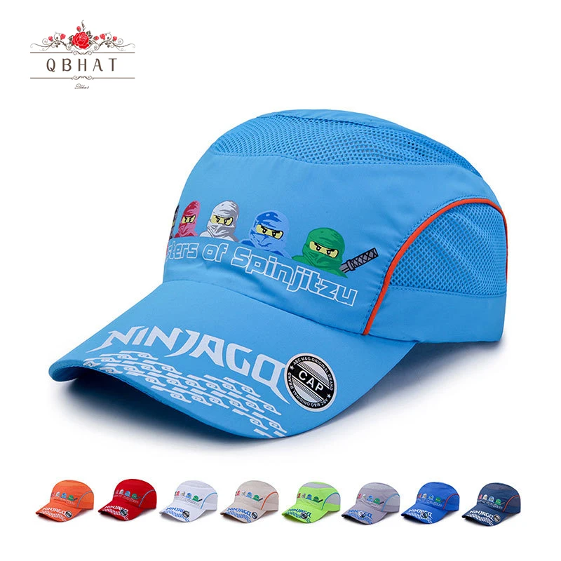 Net Cap Baseball-Cap Camping Hat Ninja Girls Fast-Dry Sport Boys Kids Children Cartoon