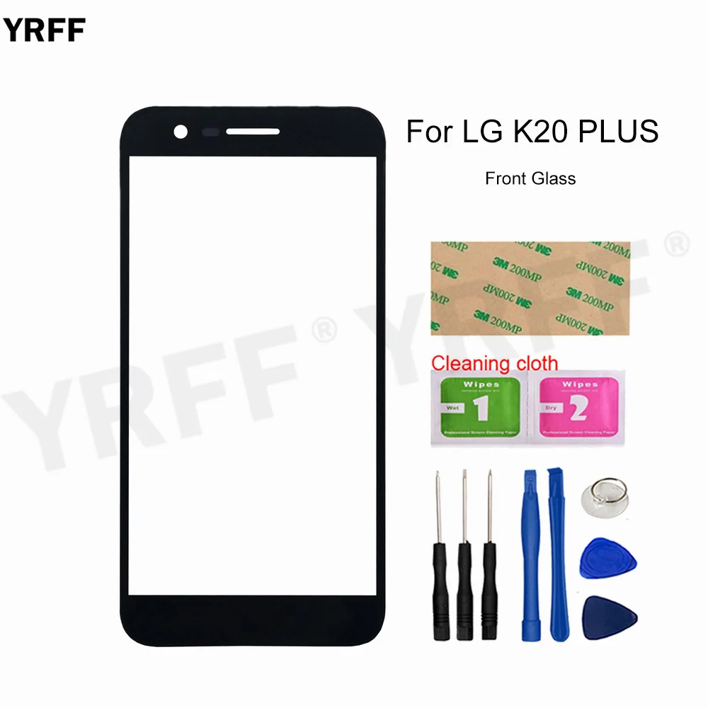 Передняя стеклянная панель (без сенсорного экрана) для LG K20 Plus внешняя крышка в