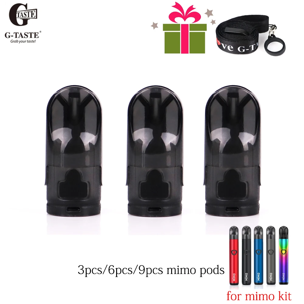 3 шт./лот G-taste Mimo pod картриджи 1,3 мл емкость для G-taste Mimo starter kit картриджи для эл. Сигарет аксессуары