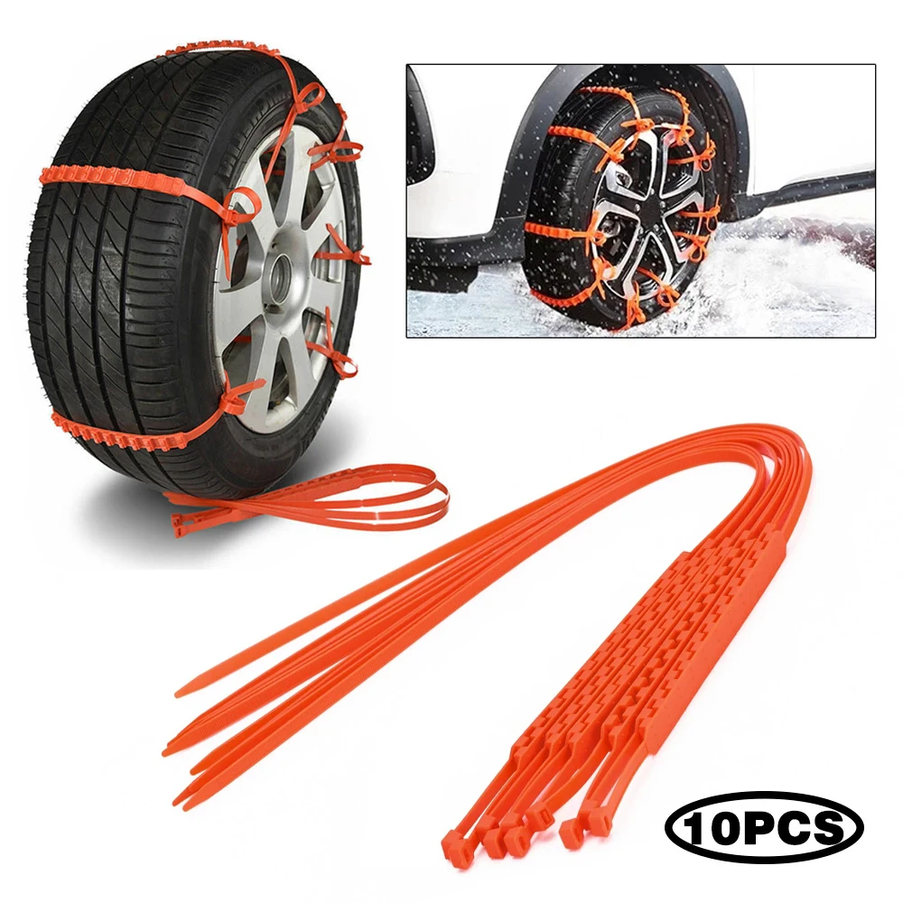 Car Winter Tire Wheels Snow Chains Snow Tire Anti-skid Chains Wheel Tyre Cable Belt 10Pcs Winter Outdoor Emergency Chain STC01
