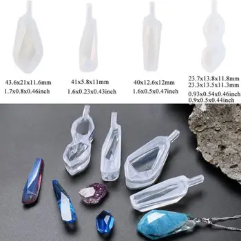 

DIY Crystal Pendulum Mold Set Silicone Resin Pendant Jewelry Casting Mould Craft 40JF