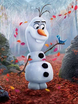 

JMINE Div 5D Snowman Frozen Forest Full Diamond Painting cross stitch kits art High Quality Cartoon 3D paint by diamonds