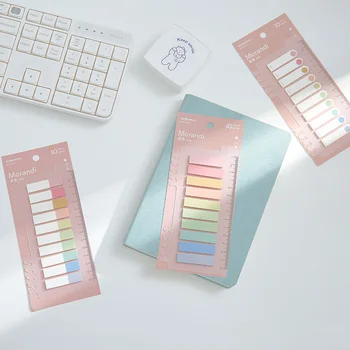 

200 Sheets/Pack Morandi Translucent Sticky Notes Waterproof Planner PET Stickers Index Bookmark School Stationery Supplies