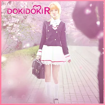 

DokiDoki-R Anime Cosplay Card Captor Sakura Cosplay Costume KINOMOTO SAKURA School Uniform Costume Women Cute