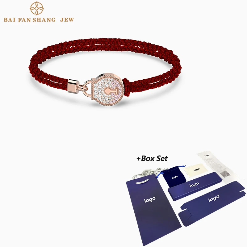 

2020 Fashion SWA New TOGETHERNESS LOCK Bracelet Exquisite And Elegant Red Woven Rope Lock Decoration Women Romantic Jewelry Gift