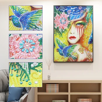 

Partial Special Shaped Drill Crystal Rhinestone 5D DIY Diamond Painting "Big Eye" Girl 3D Embroidery Cross Stitch Decor Gift