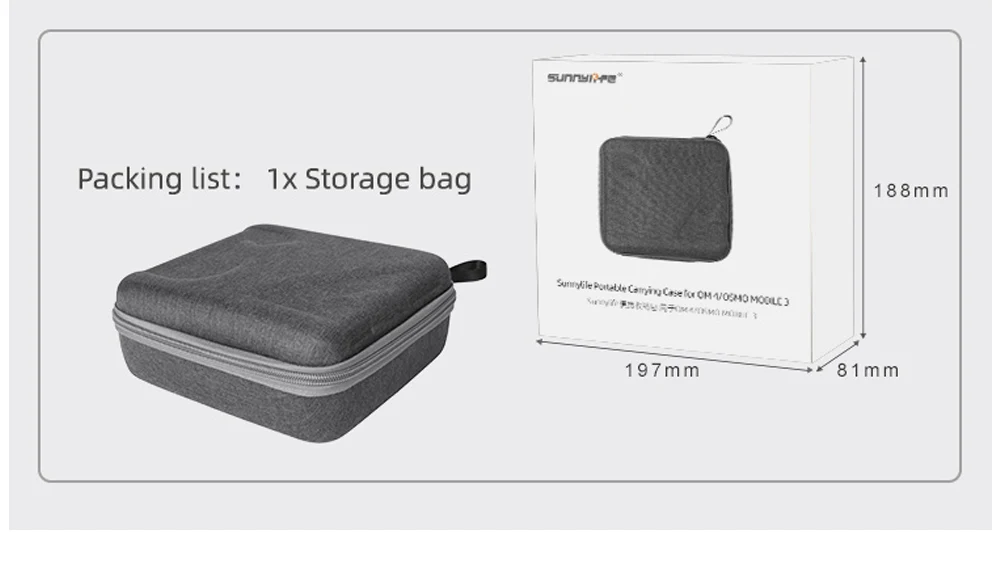 Storage Bags For DJI OM 4 Grey Durable Carrying Case Osmo Mobile 3 Handheld 11 Hdf0ea82084bd436282036369958ae165h