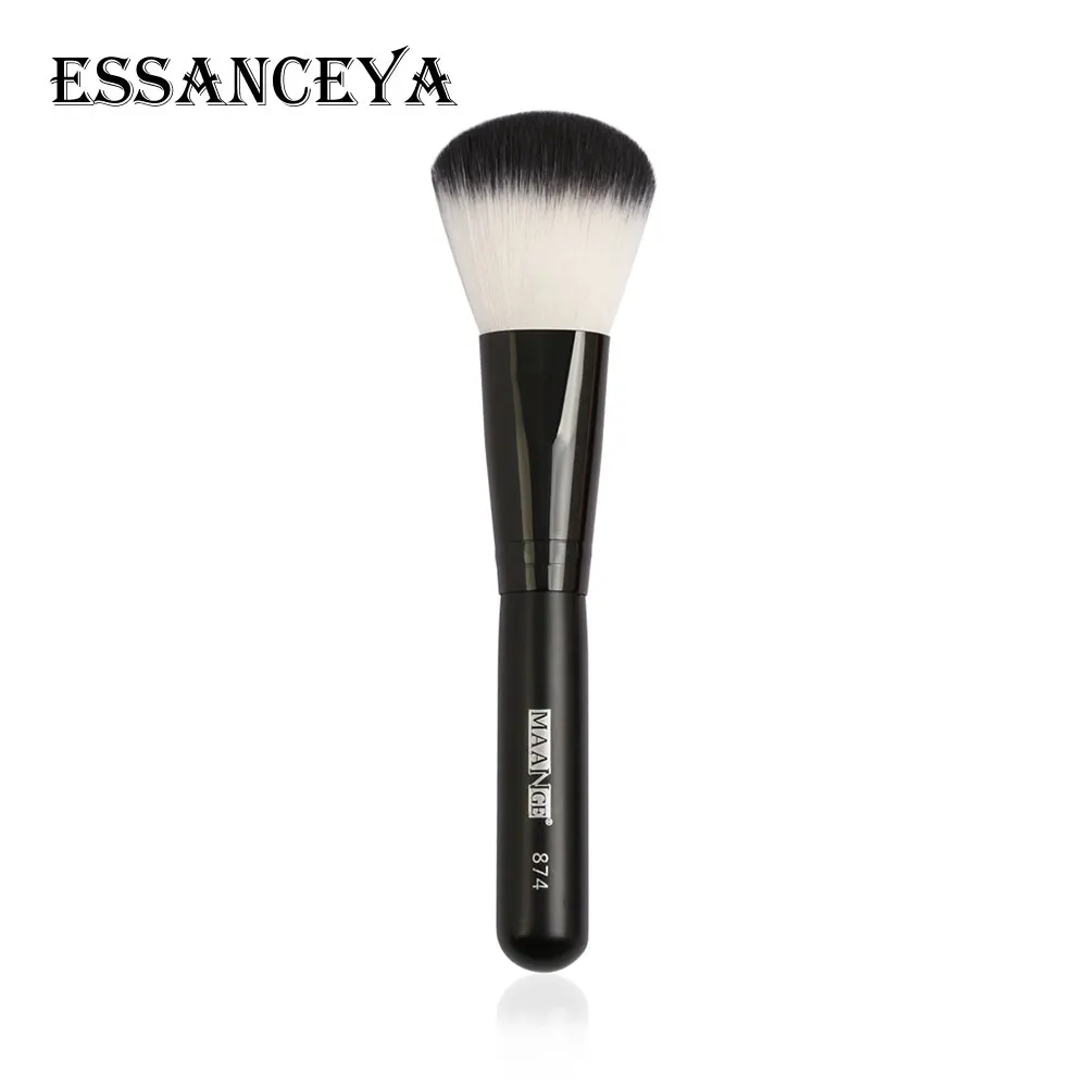ESSANCEYA, нейлоновая Кисть для макияжа с наклонной головкой, контур для лица и щек, косметическая пудра, основа для нанесения румян, Угловая Кисть для макияжа, набор кистей для макияжа - Handle Color: 874-Black