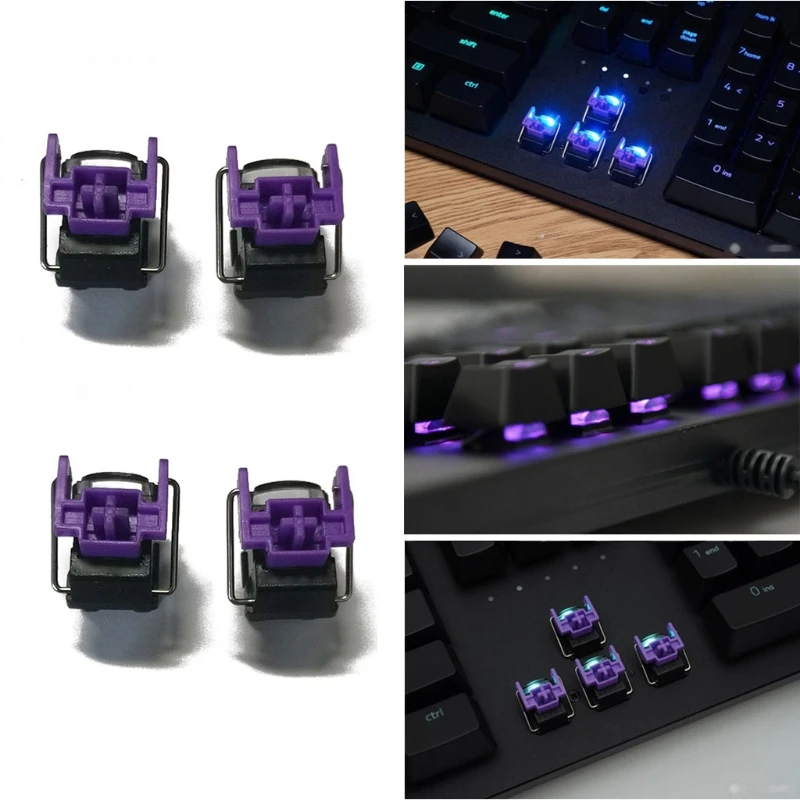 4Pcs Razer Purple Optical Switches Hot Swap Switch for Razer Huntsman