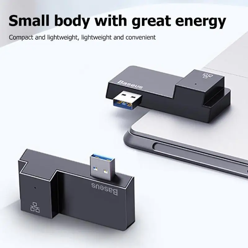 Baseus USB 3,0 мульти-функциональный хаб 3 в 1 взаимный обмен данными между компьютером и периферийными устройствами с 2 портами(стандарт 3,0+ RJ45 концентратор USB LAN переходник для Surface Pro для всей поверхности RT серии