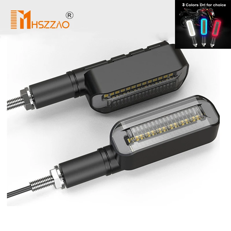 1/4 Pcs 12V Motorcycle LED Left and Right Turning Lights Directional Lights Daytime Running Lights Front and Rear Direction Ligh