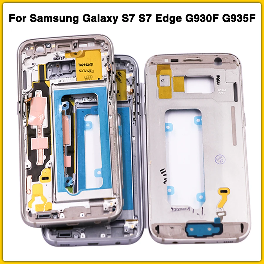 Новинка для samsung Galaxy S7 S7 Edge G930F G935F металлическая средняя рамка средняя пластина Корпус рамка Шасси со всеми мелкими частями