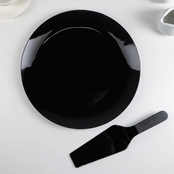

Cake plate with a spatula "Black", d = 30 cm, blade 26.5 × 7 cm