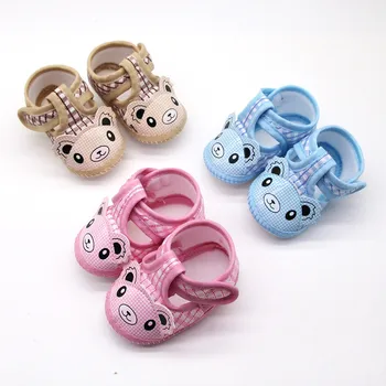 Infant Toddler Soft Sole Anti-slip Baby Shoes Newborn Baby Girls Cartoon Little Bear Prewalker Soft Sole Shoes Single Shoes #6 1
