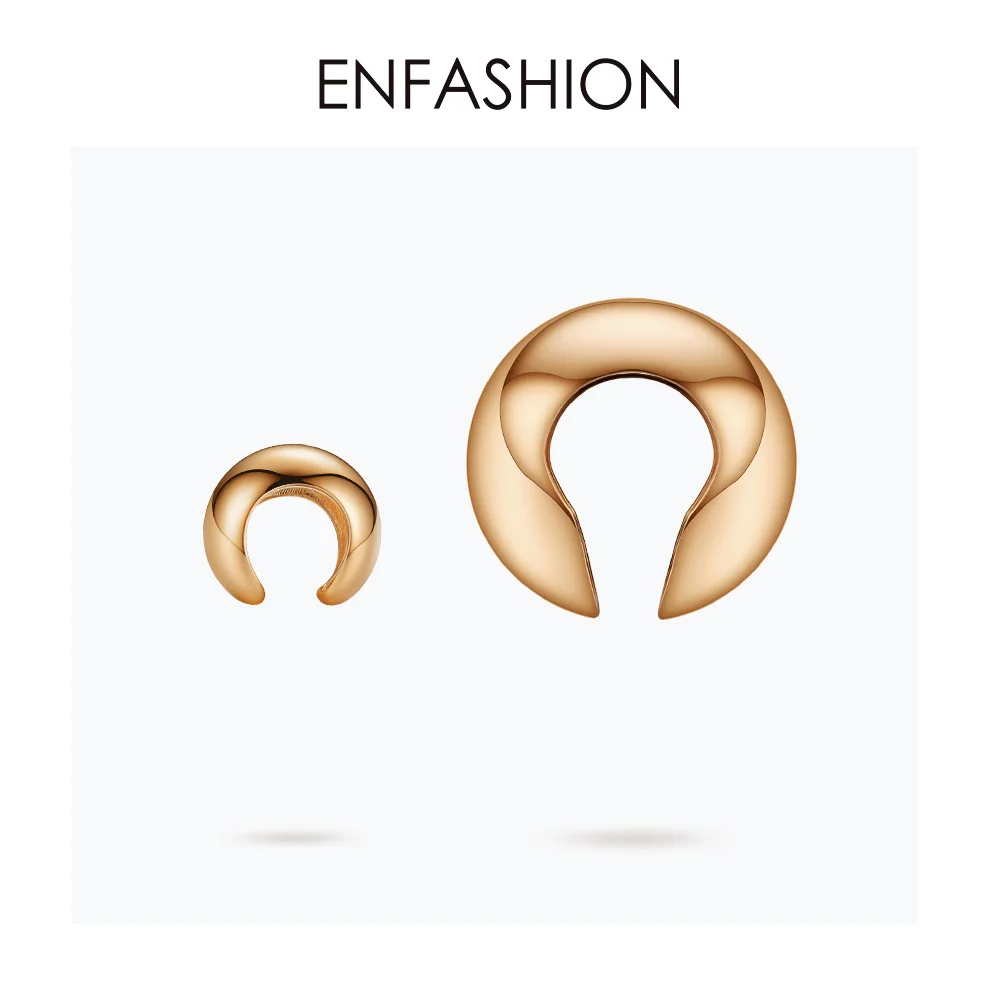 ENFASHION/женские серьги-клипсы в стиле панк, с шариками, золотого цвета, в стиле рок, Горох, без пирсинга, женские серьги EC191038 - Окраска металла: Rose gold color