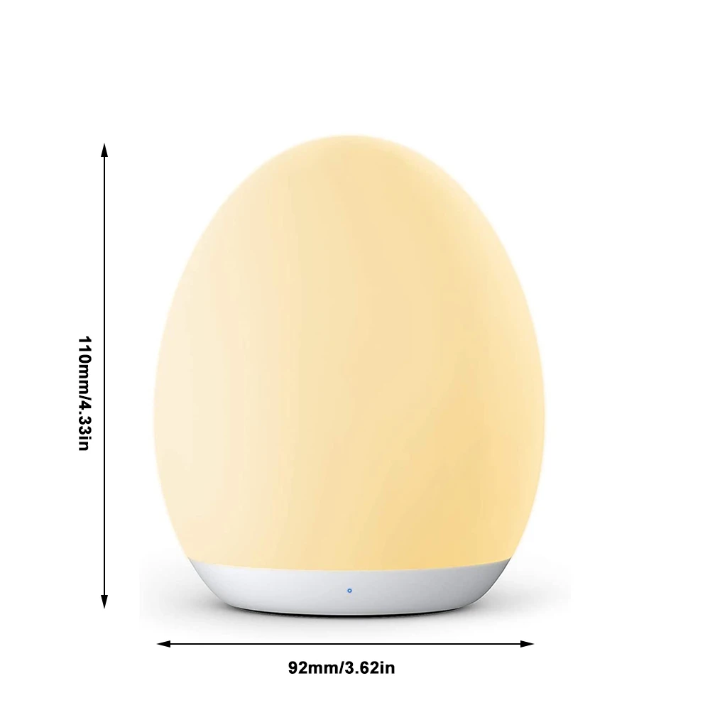 LED Children Night Light Egg Shape Soft Silicone USB Rechargeable Bedroom Decor Gift For Kids Sleeping Eye Protection Touch Lamp night lights for adults Night Lights