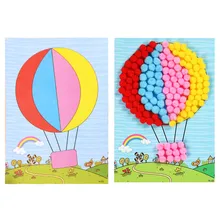 Детские креативные DIY плюшевые наклейки с шариками детские развивающие игрушки ручной работы