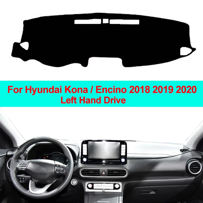 Автомобильная внутренняя панель приборов покрытие коврик для hyundai Kona Encino LHD RHD 2 слоя солнцезащитный коврик авто