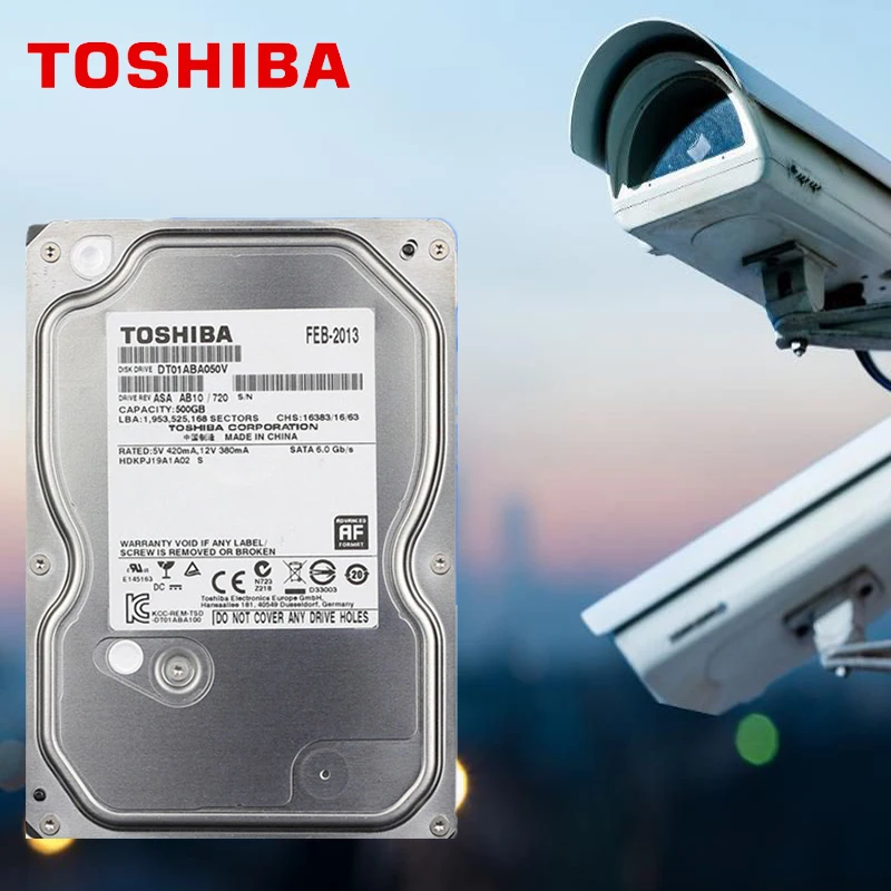 Внутренний жесткий диск TOSHIBA 500 Гб для наблюдения 3 5 &quotDVR NVR CCTV HDD SATA 5700 об/мин 32 м