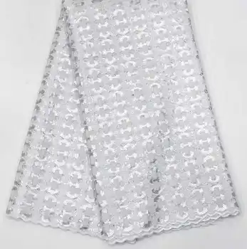 

factory offers 100%high quality latest sequins lace Luxury African organza lace Fabric For Nigerian grand wedding Dresses