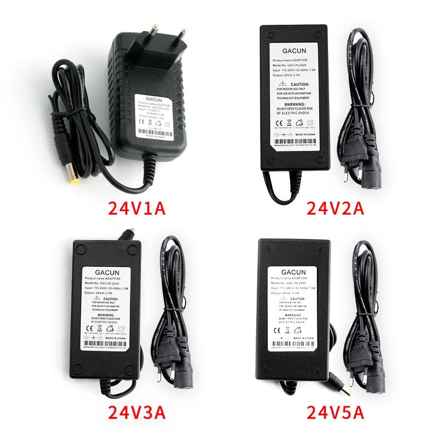 

24V Power Adapter Supply AC 220V to DC 24 V Volt 1A 2A 3A 5A Transformer 24V Power Supply Charger Converter For LED Strip Light