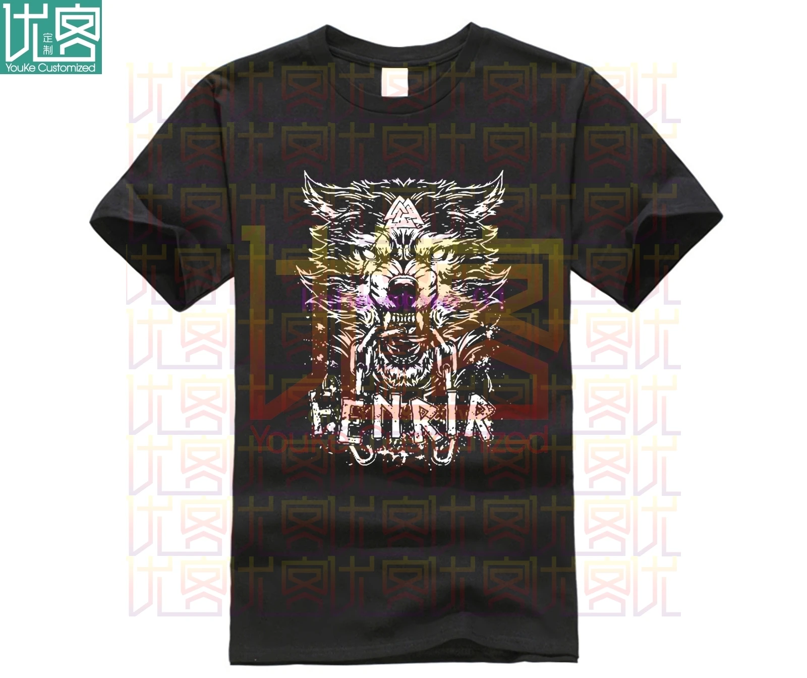 Fenrir Wolf Odin Nordic Howl Valhalla Viking T Shirt 100% Cotton Brand New T-shirts | Мужская одежда