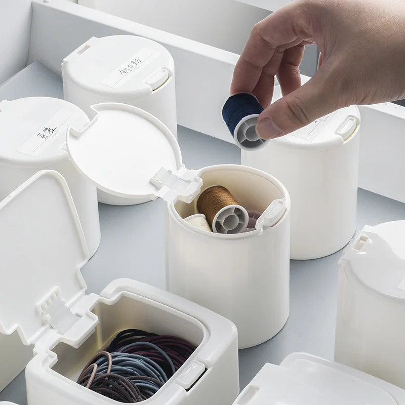 

Creative Portable Cotton Swabs Sewing Box Multifunctional Dustproof Small Item Storage Box Household Mini Storage Collectibles