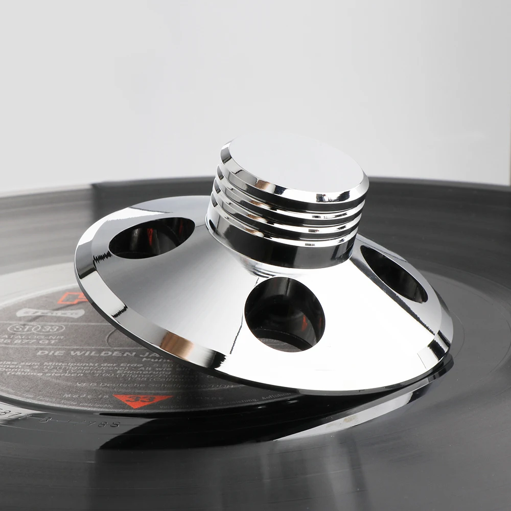 Turntable Weight Clamp Black Record Stabilizer Weight For Turntables - Aluminum Disc Clamp For Improved Sound Quality Tourne Disque