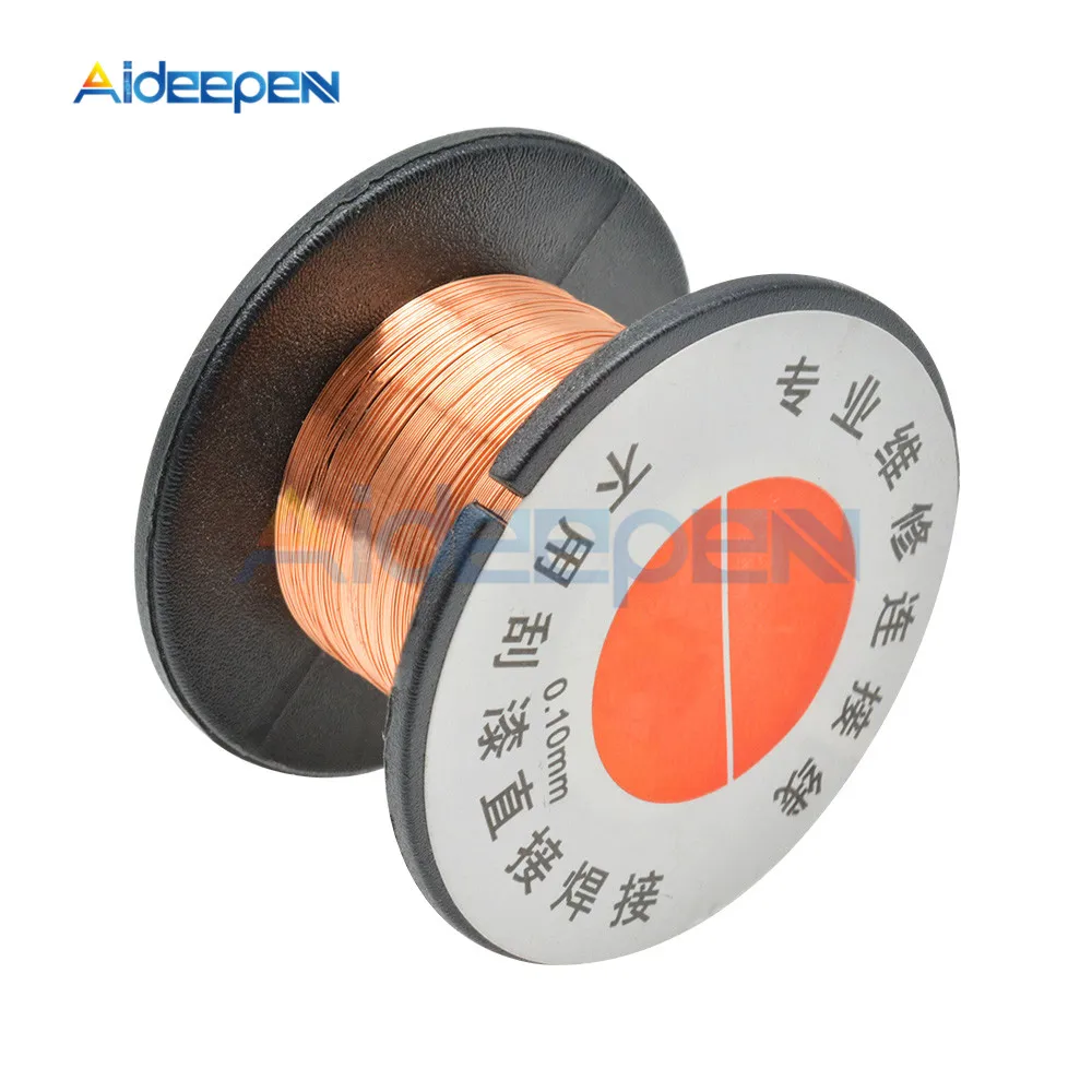 Alambre de soldadura de cobre de 0,1mm, carrete esmaltado PPA, herramienta de reparación de soldadura PCB para teléfono móvil y ordenador, 5 uds.
